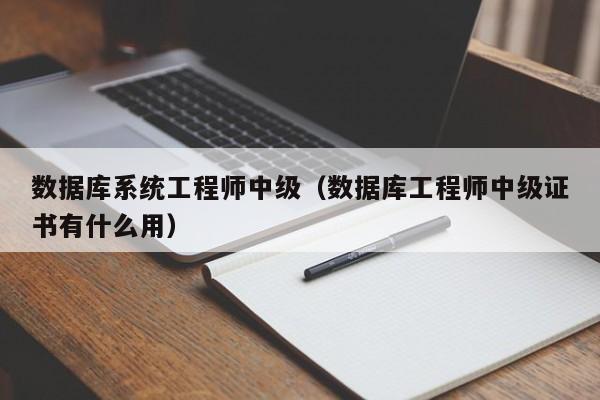 数据库系统工程师中级(数据库工程师中级证书有什么用)